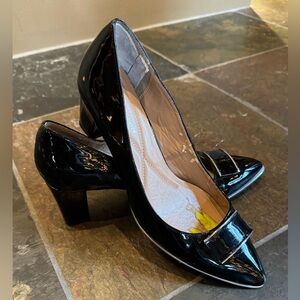 Stylish Black Patent Leather Heels